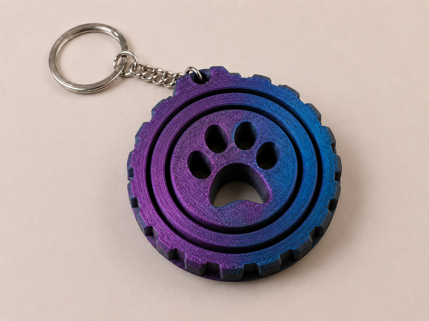 🔄 Porte-clé Gyro imprimé en 3D 🔄