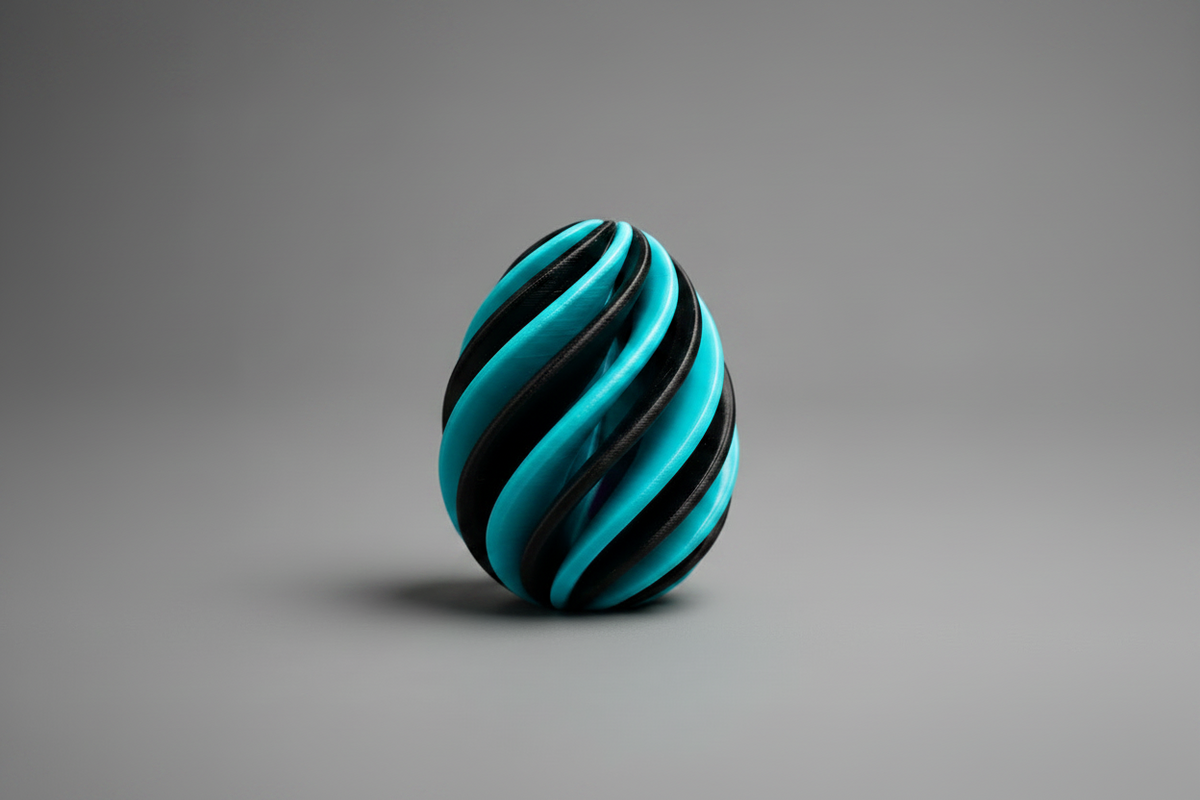 Œuf Infinity impression 3D – Figurine décorative géométrique, cadeau original Pâques