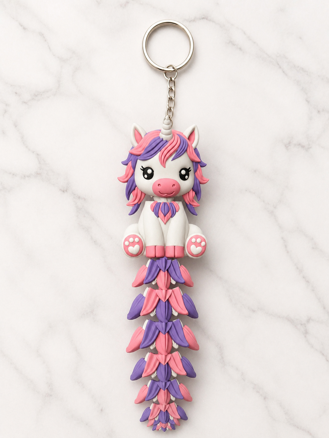 🦄 Porte-clé Licorne articulé – Impression 3D